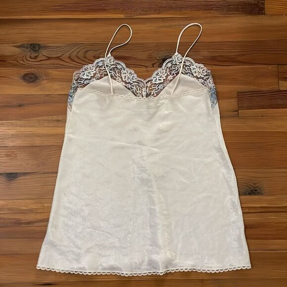 Wendy Ann Vintage 90s Floral Satin Nightie Chemise Womens Size Medium USA - Picture 4 of 11